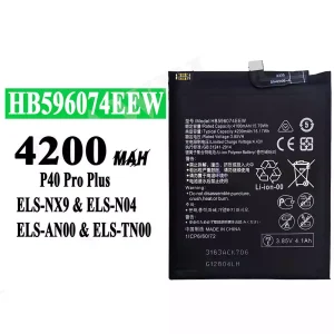 Bateria HB596074EEW do HUAWEI P40 Pro Plus