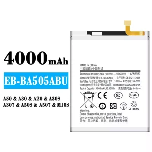 Bateria EB-BA505ABU do Samsung A50/A30/A20/M10S/M107/A30S/A307/A50S/A507