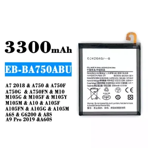 Bateria EB-BA750ABU do Samsung A7 2018/A8S/A9 Pro 2019/A60S