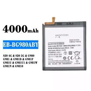 Bateria EB-BG980ABY do Samsung S20 4G/S20 5G
