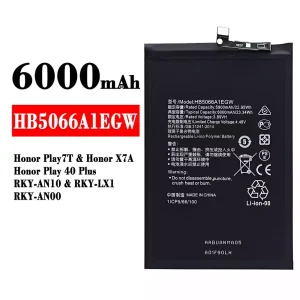 Bateria HB5066A1EGW do HUAWEI Honor Play 7T/ Honor X7A/Honor Play 40 Plus
