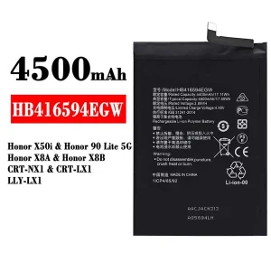 Bateria HB416594EGW do HUAWEI Honor X50i / Honor 90 Lite 5G /Honor X8A / Honor X8B