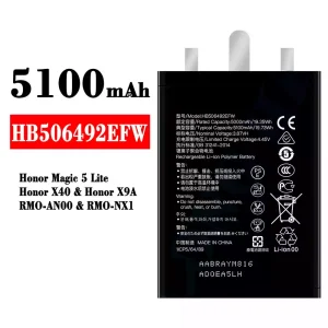 Bateria HB506492EFW do HUAWEI Honor Magic 5 Lite / Honor X40 / Honor X9A