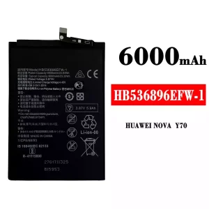 Bateria HB536896EFW-1 do HUAWEI NOVA Y70