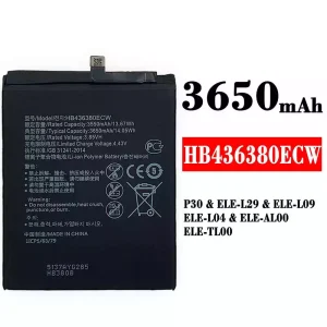 Bateria HB436380ECW do HUAWEI P30