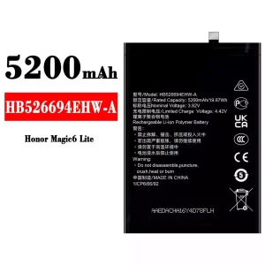 Bateria HB526694EHW-A do HUAWEI Honor Magic 6 Lite