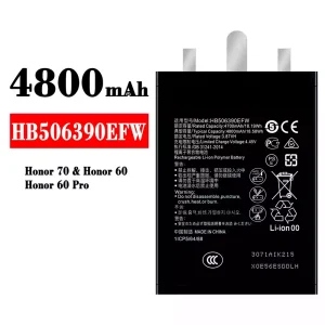 Bateria HB506390EFW do HUAWEI Honor 70 / Honor 60 / Honor 60 Pro