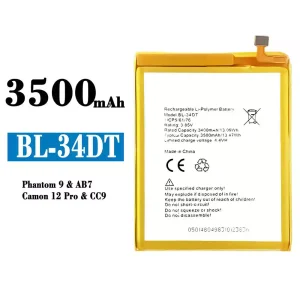 Bateria BL-34DT do Tecno Phantom 9/ Camon 12 Pro