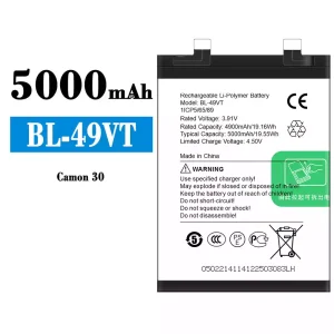 Bateria BL-49VT do Tecno Camon 30