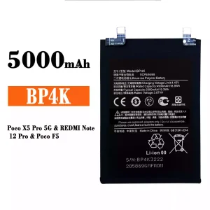 Bateria BP4K do Xiaomi Poco X5 Pro 5G / REDMI Note 12 Pro / Poco F5