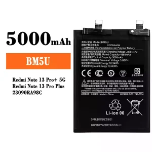 Bateria BM5U do Xiaomi Redmi Note 13 Pro+ / Redmi Note 13 Pro Plus