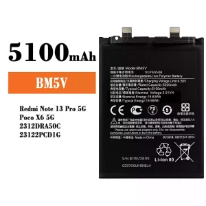 Bateria BM5V do Xiaomi Redmi Note 13 Pro 5G / Poco X6 5G