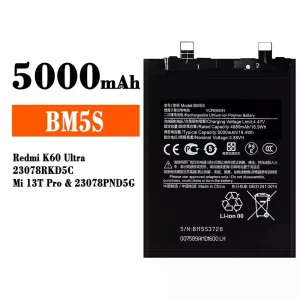 Bateria BM5S do Xiaomi Redmi K60 Ultra / Mi 13T Pro