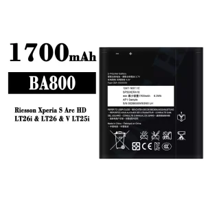 Bateria BA800 do Sony Ricsson Xperia S Arc HD / LT26i / V LT25i / LT26