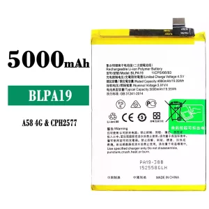 Bateria BLPA19 do OPPO A58 4G / A38 / A79 5G
