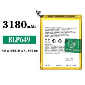 Bateria BLP649 do OPPO A83 / A1 / F5 Lite / A83T