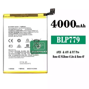 Bateria BLP779 do OPPO A92S / A93 / F17 Pro / Reno 4Z 5G / Reno 4 Lite / Reno 4F