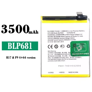 Bateria BLP681 do OPPO R17 / F9 4+64 version