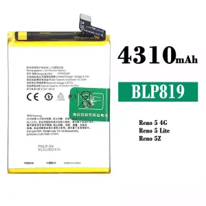 Bateria BLP819 do OPPO Reno 5 4G /Reno 6 4G /F19 Pro Plus /Reno 5 Lite /Reno 5Z