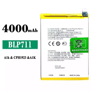 Bateria BLP711 do OPPO A1K