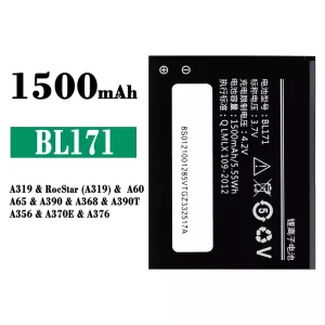 Bateria BL171 do Lenovo A319 / RocStar (A319) / A60 / A65 / A390 / A368 / A390T / A356 / A370E / A376