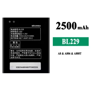 Bateria BL229 do Lenovo A8/A806/A808T