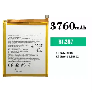 Bateria BL287 do Lenovo K5 Note 2018/K9 Note