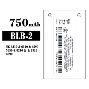 Bateria BLB-2 do Nokia NK 5210/6510/6590/7650/8210/8310/8890