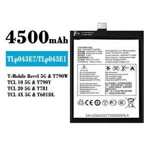 Bateria TLP043E7/TLP043E1 do Alcatel T-Mobile RevvI 5G/TCL 10 5G/TCL 20 5G/TCL 4X 5G