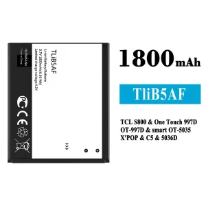 Bateria TliB5AF do Alcatel TCL S800/One Touch 997D
