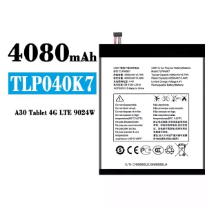 Bateria TLP040K7 do Alcatel A30 Tablet 4G LTE 9024W