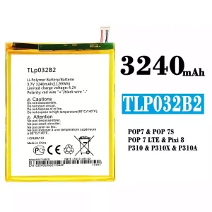 Bateria TLP032B2 do Alcatel POP 7/POP 7S/POP 7 LTE/Pixi 8