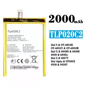 Bateria TLp020C2 do Alcatel Idol S/Idol X/IDOL 2 /IDOL ALPHA