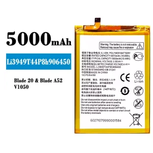 Bateria Li3949T44P8h906450 do ZTE Blade 20/Blade A52