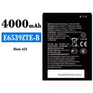 Bateria E6539ZTE-B do ZTE Blade A53