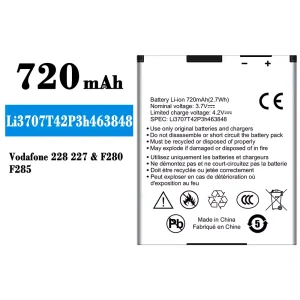 Bateria Li3707T42P3h463848 do ZTE Vodafone 228 227/F280/F285