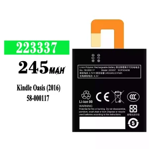 Bateria 223337 do Amazon Kindle Oasis (2016)/58-000117