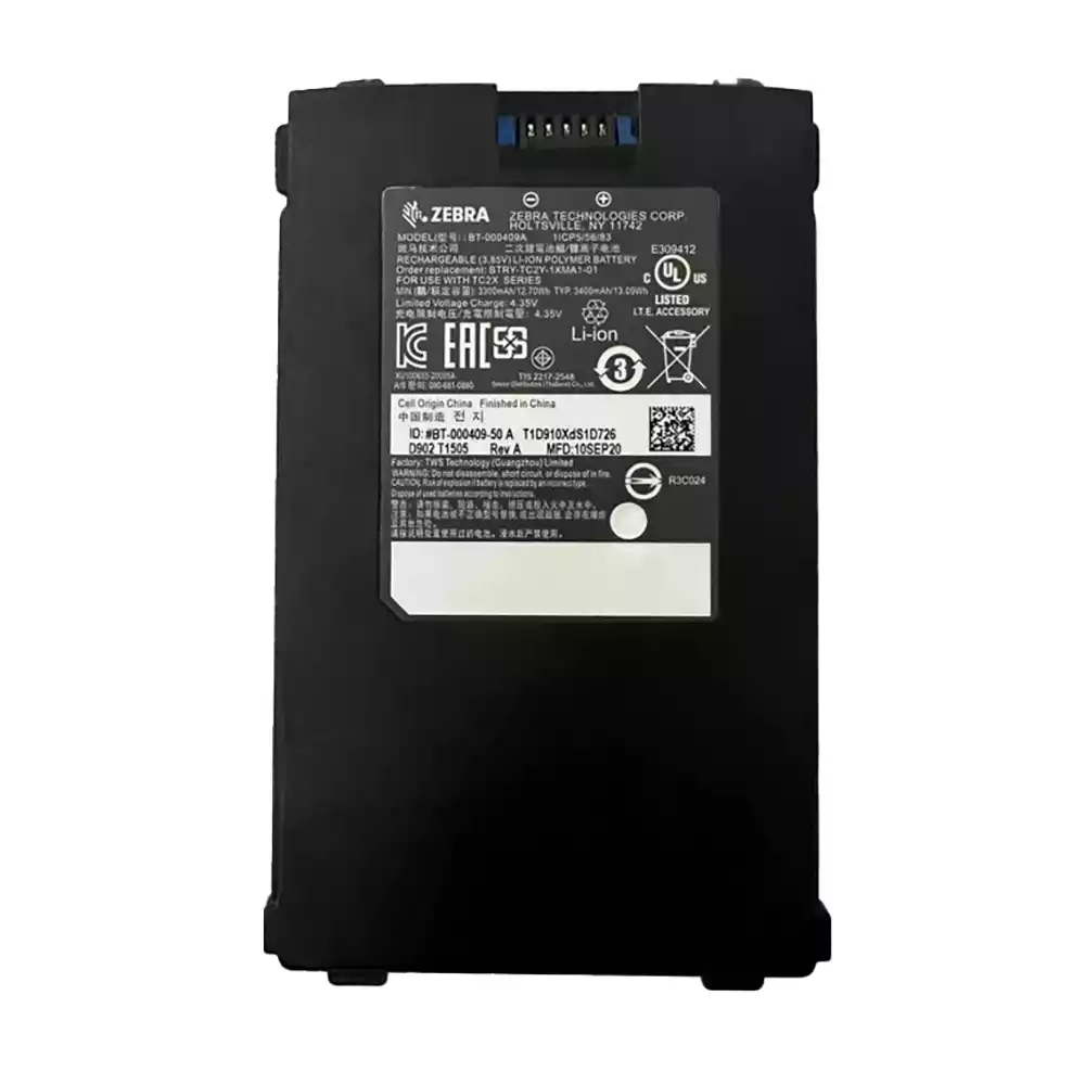 Bateria do ZEBRA BT-000409 BT-000409A,ZEBRA TC21 TC26